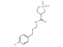 N-[3-(4-chlorophenyl)propyl]tetrahydrothiophene-3-carboxamide 1,1-dioxide