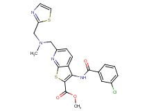 methyl 3-[(3-chlorobenzoyl)amino]-6-{[methyl(1,3-thiazol-2-ylmethyl)amino]methyl}thieno[2,3-b]pyridine-2-carboxylate