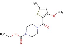 ethyl 4-[(3-methoxy-5-methyl-2-thienyl)carbonyl]piperazine-1-carboxylate
