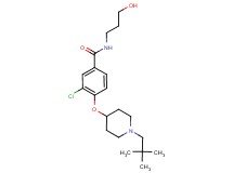 3-chloro-4-{[1-(2,2-dimethylpropyl)piperidin-4-yl]oxy}-N-(3-hydroxypropyl)benzamide