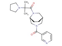 (1S*,5R*)-6-[2-methyl-2-(1-pyrrolidinyl)propanoyl]-3-(3-pyridinylcarbonyl)-3,6-diazabicyclo[3.2.2]nonane