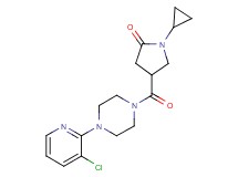 4-{[4-(3-chloro-2-pyridinyl)-1-piperazinyl]carbonyl}-1-cyclopropyl-2-pyrrolidinone