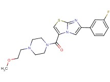 6-(3-fluorophenyl)-3-{[4-(2-methoxyethyl)-1-piperazinyl]carbonyl}imidazo[2,1-b][1,3]thiazole