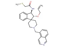 N-[(2R*,3R*)-2-(allyloxy)-1'-(5-isoquinolinylmethyl)-2,3-dihydrospiro[indene-1,4'-piperidin]-3-yl]-2-(methylthio)acetamide