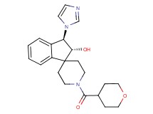 (2R*,3R*)-3-(1H-imidazol-1-yl)-1'-(tetrahydro-2H-pyran-4-ylcarbonyl)-2,3-dihydrospiro[indene-1,4'-piperidin]-2-ol