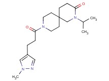 2-isopropyl-9-[3-(1-methyl-1H-pyrazol-4-yl)propanoyl]-2,9-diazaspiro[5.5]undecan-3-one