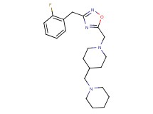 1-{[3-(2-fluorobenzyl)-1,2,4-oxadiazol-5-yl]methyl}-4-(1-piperidinylmethyl)piperidine