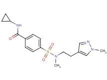 N-cyclopropyl-4-({methyl[2-(1-methyl-1H-pyrazol-4-yl)ethyl]amino}sulfonyl)benzamide