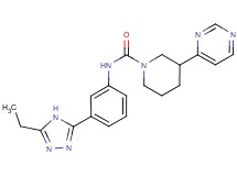 N-[3-(5-ethyl-4H-1,2,4-triazol-3-yl)phenyl]-3-pyrimidin-4-ylpiperidine-1-carboxamide