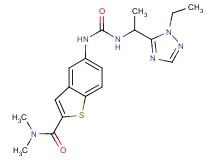 5-[({[1-(1-ethyl-1H-1,2,4-triazol-5-yl)ethyl]amino}carbonyl)amino]-N,N-dimethyl-1-benzothiophene-2-carboxamide