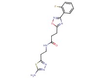 N-[2-(5-amino-1,3,4-thiadiazol-2-yl)ethyl]-3-[3-(2-fluorophenyl)-1,2,4-oxadiazol-5-yl]propanamide
