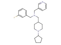 1-(1-cyclopentyl-4-piperidinyl)-N-(3-fluorobenzyl)-N-(3-pyridinylmethyl)methanamine