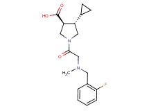 (3S*,4S*)-4-cyclopropyl-1-[N-(2-fluorobenzyl)-N-methylglycyl]-3-pyrrolidinecarboxylic acid