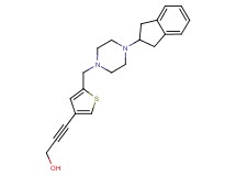 3-(5-{[4-(2,3-dihydro-1H-inden-2-yl)piperazin-1-yl]methyl}-3-thienyl)prop-2-yn-1-ol