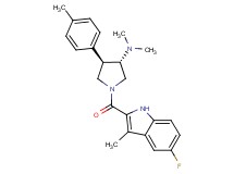 (3S*,4R*)-1-[(5-fluoro-3-methyl-1H-indol-2-yl)carbonyl]-N,N-dimethyl-4-(4-methylphenyl)-3-pyrrolidinamine