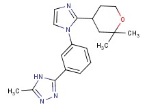 3-{3-[2-(2,2-dimethyltetrahydro-2H-pyran-4-yl)-1H-imidazol-1-yl]phenyl}-5-methyl-4H-1,2,4-triazole