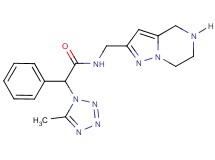 2-(5-methyl-1H-tetrazol-1-yl)-2-phenyl-N-(4,5,6,7-tetrahydropyrazolo[1,5-a]pyrazin-2-ylmethyl)acetamide hydrochloride