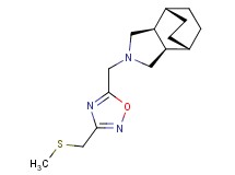 (1R*,2R*,6S*,7S*)-4-({3-[(methylthio)methyl]-1,2,4-oxadiazol-5-yl}methyl)-4-azatricyclo[5.2.2.0~2,6~]undecane