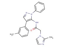 2-(2-methyl-1H-imidazol-1-yl)-N-[4-(3-methylphenyl)-1-phenyl-1H-pyrazol-5-yl]acetamide
