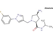 (2S,4S)-4-amino-1-{[1-(3-fluorophenyl)-1H-pyrazol-4-yl]methyl}-N-isopropylpyrrolidine-2-carboxamide