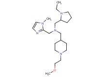 1-(1-ethyl-2-pyrrolidinyl)-N-{[1-(2-methoxyethyl)-4-piperidinyl]methyl}-N-[(1-methyl-1H-imidazol-2-yl)methyl]methanamine