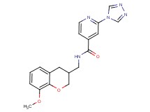 N-[(8-methoxy-3,4-dihydro-2H-chromen-3-yl)methyl]-2-(4H-1,2,4-triazol-4-yl)isonicotinamide