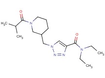 N,N-diethyl-1-[(1-isobutyryl-3-piperidinyl)methyl]-1H-1,2,3-triazole-4-carboxamide