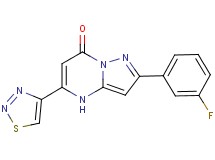 2-(3-fluorophenyl)-5-(1,2,3-thiadiazol-4-yl)pyrazolo[1,5-a]pyrimidin-7(4H)-one