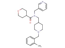 N-{[1-(2-methylbenzyl)-4-piperidinyl]methyl}-N-(3-pyridinylmethyl)tetrahydro-2H-pyran-4-carboxamide