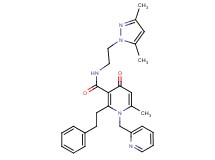 N-[2-(3,5-dimethyl-1H-pyrazol-1-yl)ethyl]-6-methyl-4-oxo-2-(2-phenylethyl)-1-(2-pyridinylmethyl)-1,4-dihydro-3-pyridinecarboxamide