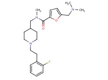 5-[(dimethylamino)methyl]-N-({1-[2-(2-fluorophenyl)ethyl]-4-piperidinyl}methyl)-N-methyl-2-furamide