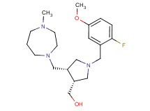 {(3R*,4S*)-1-(2-fluoro-5-methoxybenzyl)-4-[(4-methyl-1,4-diazepan-1-yl)methyl]pyrrolidin-3-yl}methanol