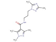 N-[3-(3,5-dimethyl-1H-1,2,4-triazol-1-yl)propyl]-1,3,5-trimethyl-1H-pyrazole-4-carboxamide