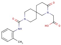 (9-{[(2-methylphenyl)amino]carbonyl}-3-oxo-2,9-diazaspiro[5.5]undec-2-yl)acetic acid
