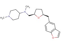 N-{[(2R*,5S*)-5-(1-benzofuran-5-ylmethyl)tetrahydrofuran-2-yl]methyl}-N,1-dimethylpiperidin-4-amine