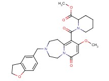methyl 1-{[3-(2,3-dihydro-1-benzofuran-5-ylmethyl)-9-methoxy-7-oxo-1,2,3,4,5,7-hexahydropyrido[1,2-d][1,4]diazepin-10-yl]carbonyl}-2-piperidinecarboxylate
