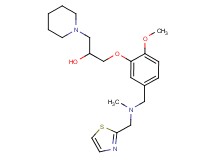 1-(2-methoxy-5-{[methyl(1,3-thiazol-2-ylmethyl)amino]methyl}phenoxy)-3-(1-piperidinyl)-2-propanol