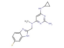 N~6~-cyclopropyl-N~4~-[(6-fluoro-1H-benzimidazol-2-yl)methyl]-N~4~-methylpyrimidine-2,4,6-triamine
