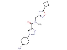 1-(cis-4-aminocyclohexyl)-N-[(5-cyclobutyl-1,2,4-oxadiazol-3-yl)methyl]-N-methyl-1H-1,2,3-triazole-4-carboxamide