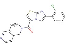 6-(2-chlorophenyl)-N-methyl-N-[(3-methyl-4-pyridinyl)methyl]imidazo[2,1-b][1,3]thiazole-3-carboxamide