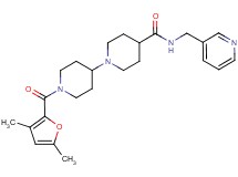 1'-(3,5-dimethyl-2-furoyl)-N-(3-pyridinylmethyl)-1,4'-bipiperidine-4-carboxamide