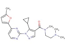 5-cyclopropyl-N-[2-(dimethylamino)ethyl]-N-methyl-1-[4-(5-methyl-2-furyl)-2-pyrimidinyl]-1H-pyrazole-4-carboxamide