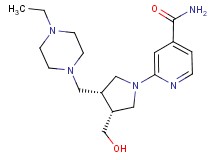 2-[(3R*,4R*)-3-[(4-ethylpiperazin-1-yl)methyl]-4-(hydroxymethyl)pyrrolidin-1-yl]isonicotinamide