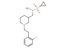 N-({1-[2-(2-fluorophenyl)ethyl]piperidin-3-yl}methyl)-N-methylcyclopropanesulfonamide