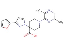 1-(3,6-dimethylpyrazin-2-yl)-4-[3-(2-furyl)-1H-pyrazol-1-yl]piperidine-4-carboxylic acid