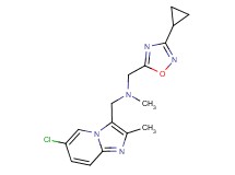 1-(6-chloro-2-methylimidazo[1,2-a]pyridin-3-yl)-N-[(3-cyclopropyl-1,2,4-oxadiazol-5-yl)methyl]-N-methylmethanamine