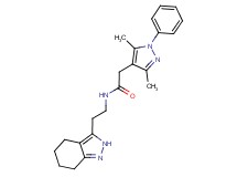 2-(3,5-dimethyl-1-phenyl-1H-pyrazol-4-yl)-N-[2-(4,5,6,7-tetrahydro-2H-indazol-3-yl)ethyl]acetamide