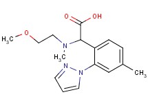[(2-methoxyethyl)(methyl)amino][4-methyl-2-(1H-pyrazol-1-yl)phenyl]acetic acid