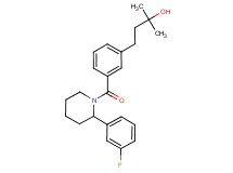 4-(3-{[2-(3-fluorophenyl)-1-piperidinyl]carbonyl}phenyl)-2-methyl-2-butanol