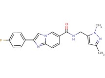 N-[(1,3-dimethyl-1H-pyrazol-5-yl)methyl]-2-(4-fluorophenyl)imidazo[1,2-a]pyridine-6-carboxamide